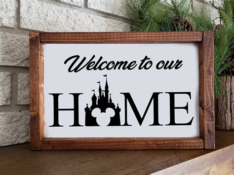 Personalized Disney Home Welcome Sign Decor | Etsy