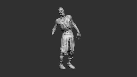 3D file Zombie #1 - STL - RPG MINIATURE 🧟・3D print design to download・Cults