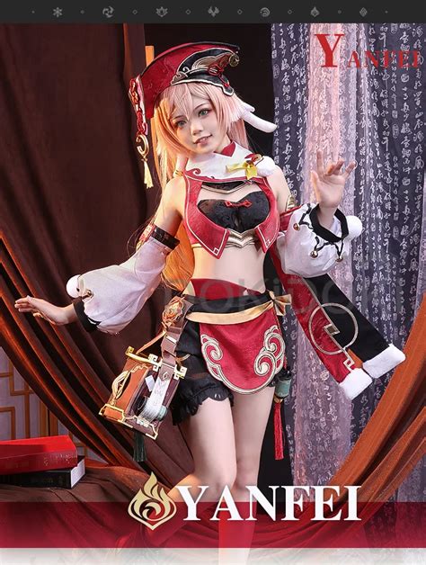 PRE-SALE DokiDoki-SR Game Genshin Impact Yanfei Cosplay Costume Yanfe ...