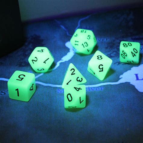 Glow in the Dark Green Dice Set – Dice Dungeons