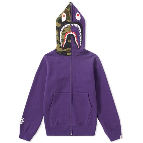 A Bathing Ape Shark Full Zip Hoody Purple | END. (UK)