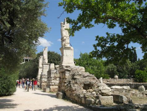 Ruins from the Ancient Agora in Athens Greece