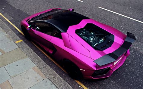 Pink Lamborghini HD wallpaper