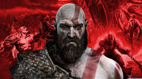 Download wallpaper 1920x1080 kratos, artwork, god of war, full hd, hdtv ...