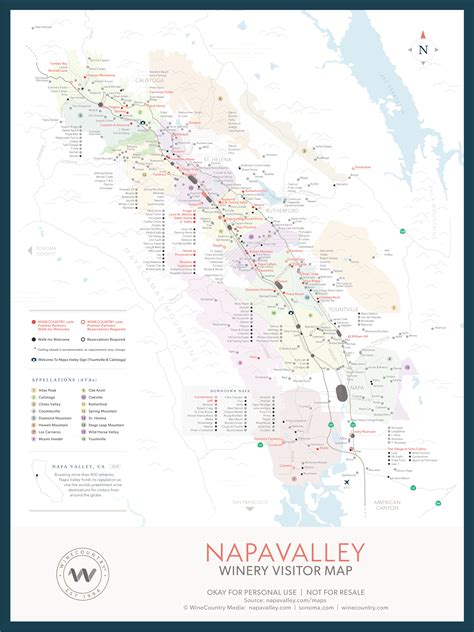 Map Of Napa Valley Wineries - Keith N Olivier