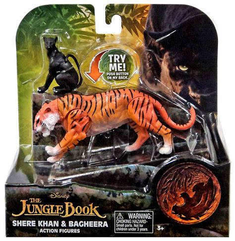 Disney The Jungle Book 2016 Movie Shere Khan Bagheera 3 Figure 2 Pack Just Play - ToyWiz