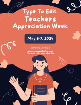 Teachers Appreciation Week Flyers (5) Fully Customize your Flyer Ready to Edit!