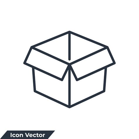 packaging icon logo vector illustration. box symbol template for ...