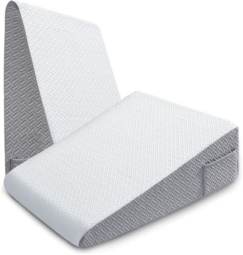 Amazon.com: Sasttie Wedge Pillow for Sleeping, 7.5 Inch Memory Foam Incline Elevated Pillow ...