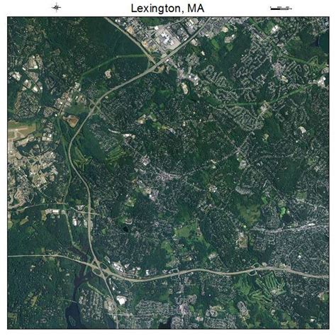 Aerial Photography Map of Lexington, MA Massachusetts