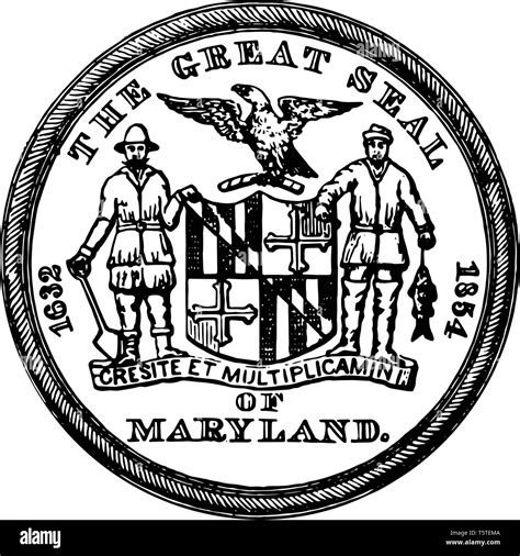 Great seal of maryland Stock Vector Images - Alamy