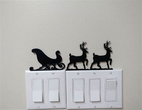 Santa Sleigh & Reindeer Christmas Decoration - Etsy