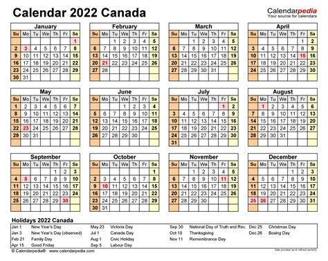 Canada 2023 Calendar With Holidays Printable - Time and Date Calendar 2023 Canada