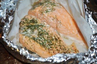 Chef Jeenas food recipes: Steamed salmon in tin foil recipe