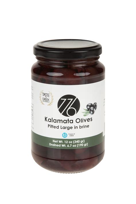 Kalamata Olives Pitted Large in brine - 776 Deluxe