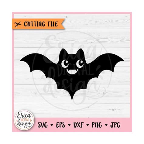 Cute Bat Silhouette SVG cut file Cricut Silhouette Funny Hal - Inspire ...