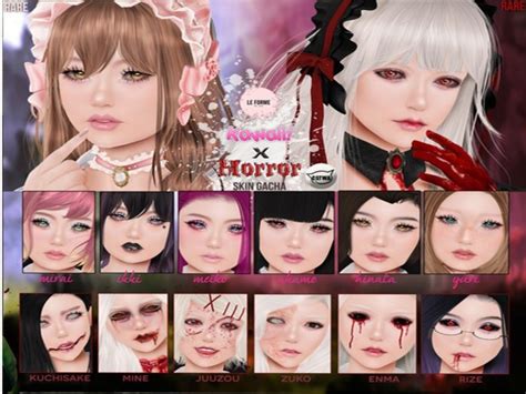 Second Life Marketplace - Le Forme KawaiiXHorror Skin Gacha(Catwa ...