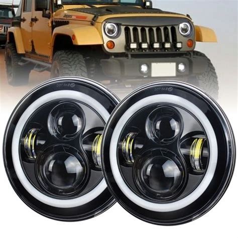 2015 Jeep Wrangler Led Headlights Jeep JK Unlimited Sahara Halo Lights ...