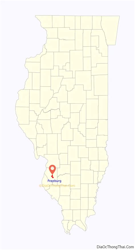 Map of Freeburg village, Illinois - Thong Thai Real