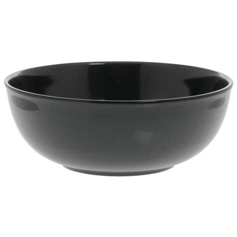 Elite 4 qt Round Black Melamine Bowl - 11"Dia x 4"D