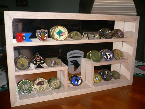 Hand Crafted Military Challenge Coin Rack by Merzke Custom Woodworking ...