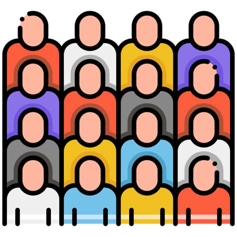 Crowd Flaticons Lineal Color icon