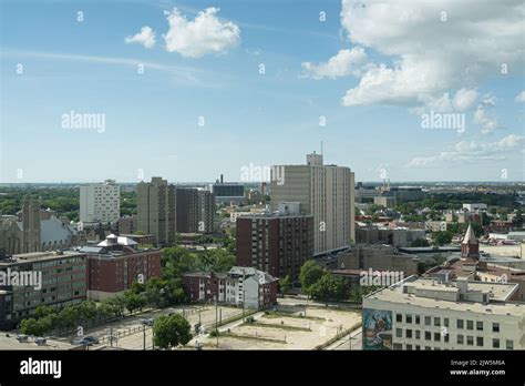 Downtown Winnipeg Manitoba skyline vertical Stock Photo - Alamy