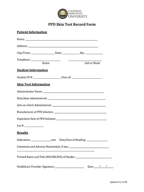 View 29 Tuberculosis Skin Test Form Pdf - ceomoontrend