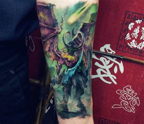 Illidan Stormrage tattoo by Roman Kor | Photo 24570