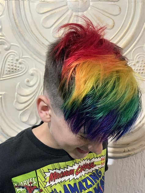 Rainbow Hair Boy - 2024 HairStyles Ideas