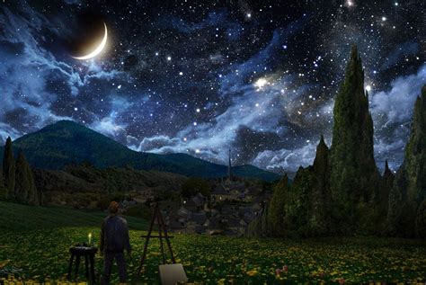 Starry Night Painting Wallpapers - Top Free Starry Night Painting ...