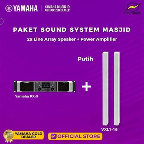 Jual Yamaha VXL1-16 dan Power Amplifier PX5 - Paket Sound Masjid - White di Seller HLS Music ...