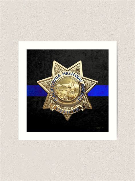 "California Highway Patrol - CHP Officer Badge - The Thin Blue Line ...