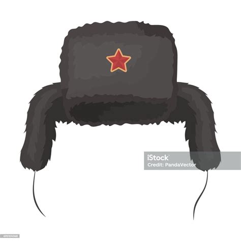 Ilustración de Ushanka Icono En Estilo De Dibujos Animados Aislado Sobre Fondo Blanco ...