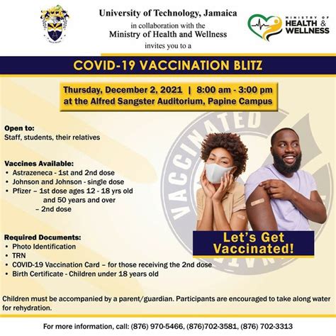 UTech, Jamaica Covid-19 Vaccination Blitz — UTech, Ja.