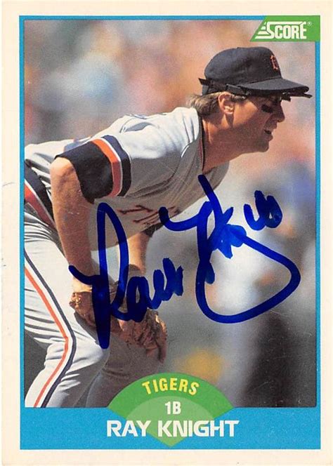 Ray Knight autographed Baseball Card (Detroit Tigers) 1989 Score #135