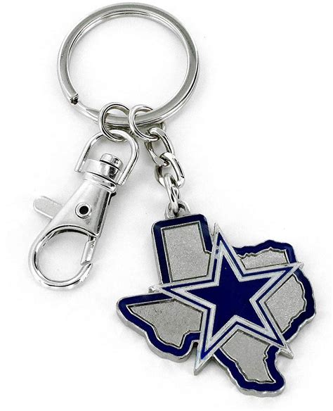 Dallas Cowboys Keychain State Design - Sports Fan Shop