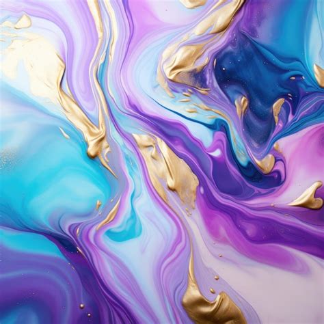 Premium Photo | Purple Blue Gold Liquid Background