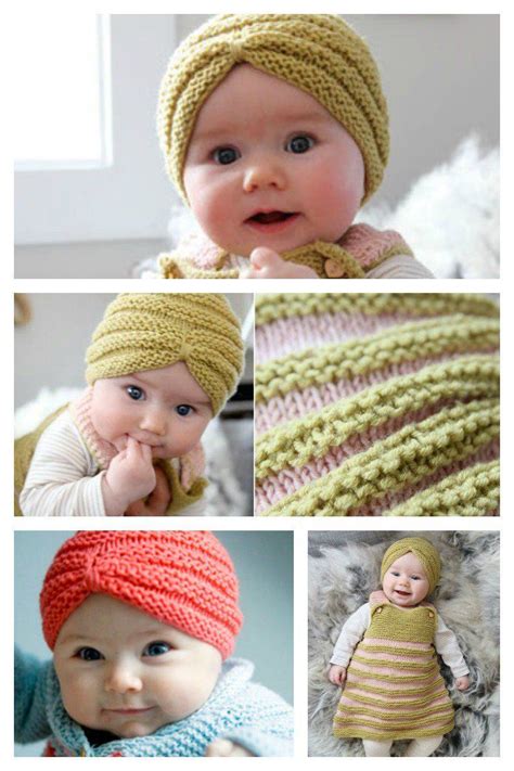 Knit Baby Turban Hat with Free Pattern | Baby hat knitting pattern, Baby hat patterns, Baby hats ...