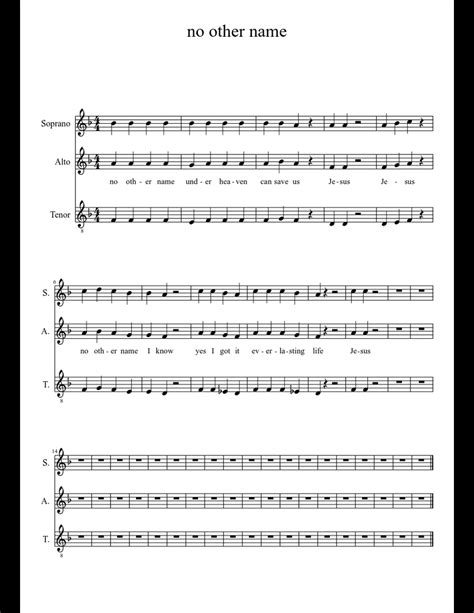 no other name sheet music download free in PDF or MIDI