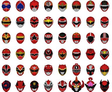 Super Sentai Red Helmets by Taiko554 on DeviantArt