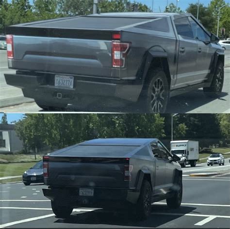 Tesla Cybertruck with Ford F-150 wrap spotted | Page 2 | Rivian Forum – Rivian R1T & R1S News ...