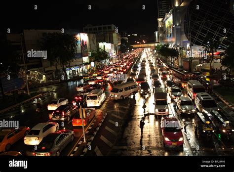 Traffic at night , Bangkok , Thailand Stock Photo - Alamy