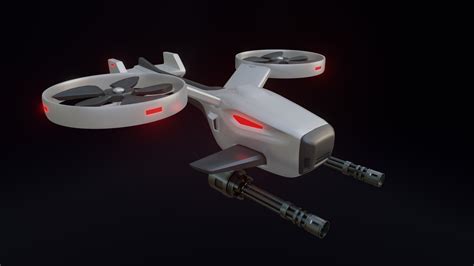 Combat Drone Concept 3D model - TurboSquid 2014695