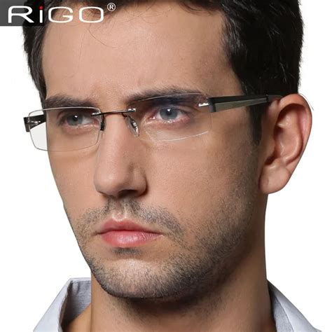 FREE SHIPPING Rimless eyeglasses frame titanium male ultra light ...