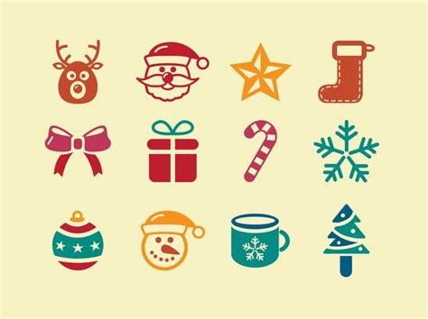 Christmas Vector Icons 105687 Vector Art at Vecteezy