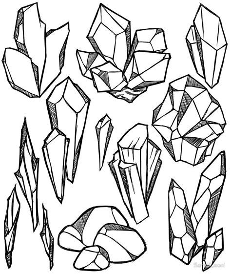 Crystals Shapes by SaraVLeoni Gem Drawing, Drawing Sketches, Art Drawings, Sketching, Crystals ...