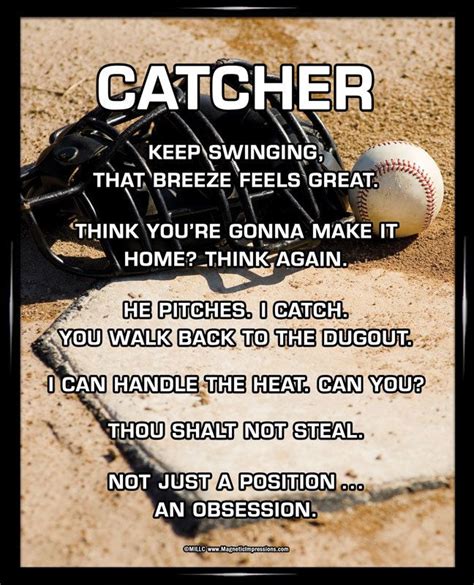 Baseball Catcher 8x10 Poster Print | Catcher, Breeze and Motivational