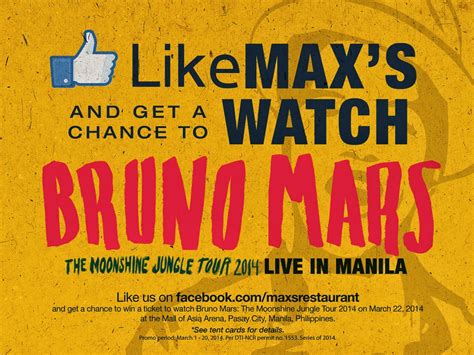 Win FREE Bruno Mars Moonshine Jungle Tour Concert Tickets - Red Maleta