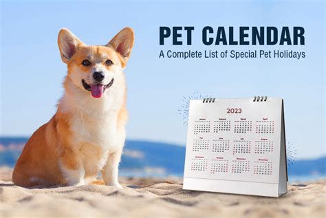 Pet Calendar 2023 - A Complete List of Special Pet Holidays